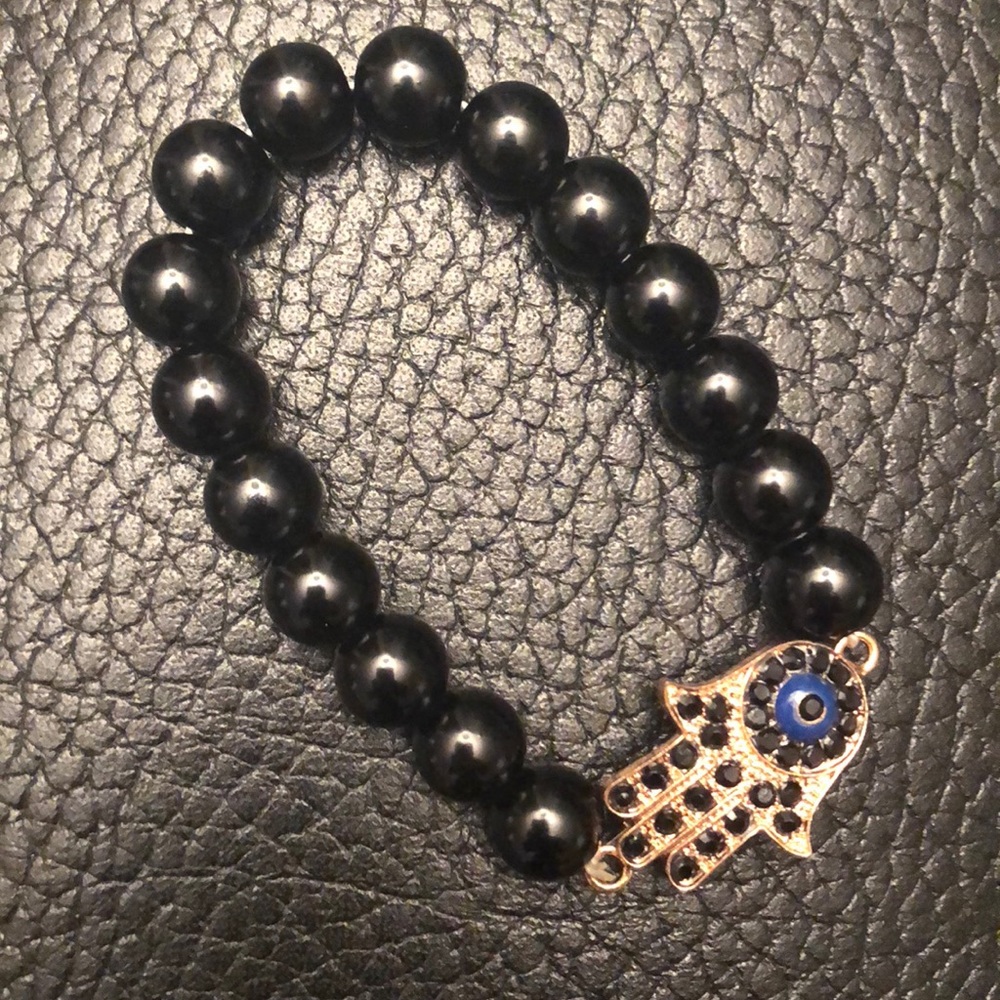 Hamsa beaded bracelet